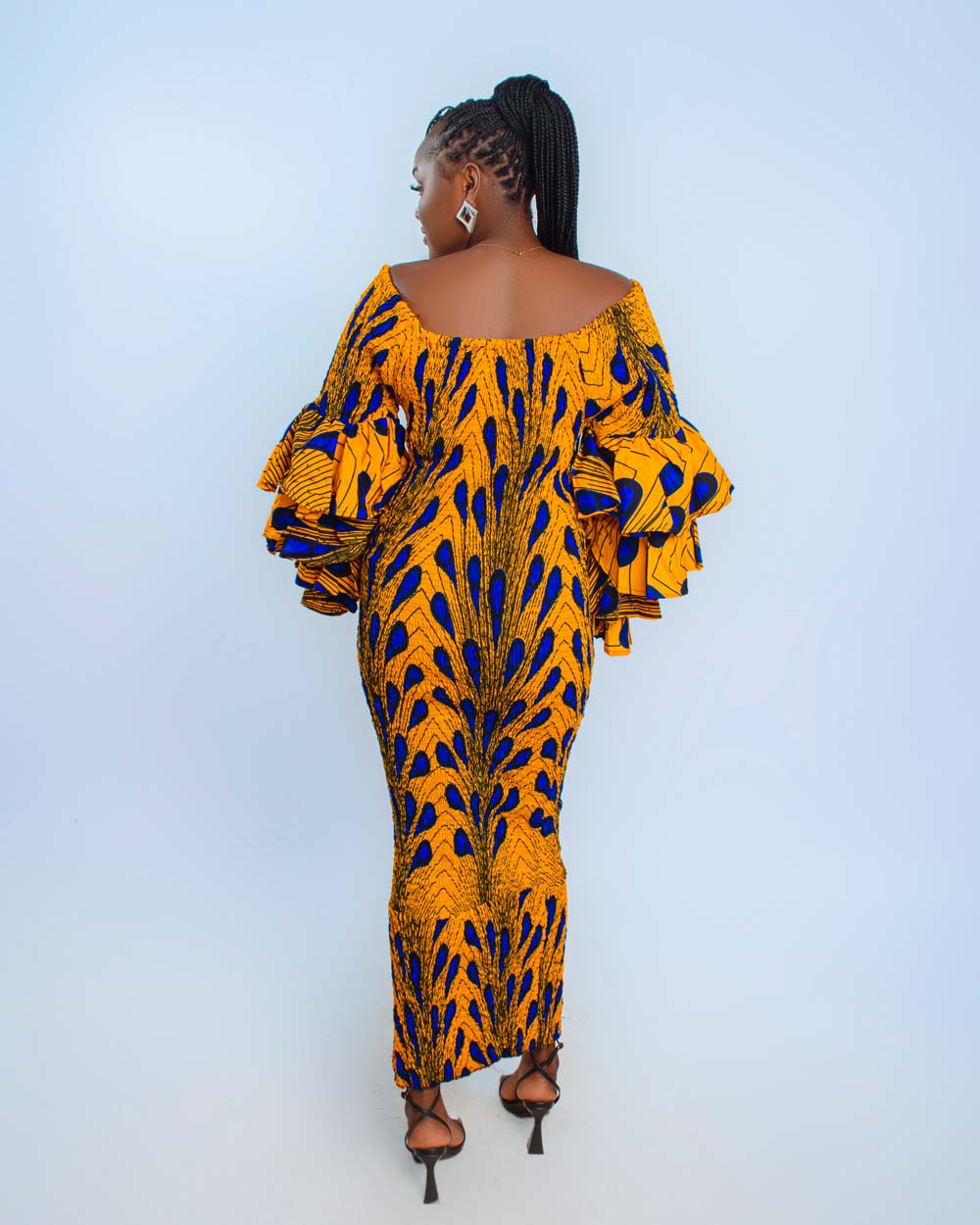 African Print Ankle-Length Gown