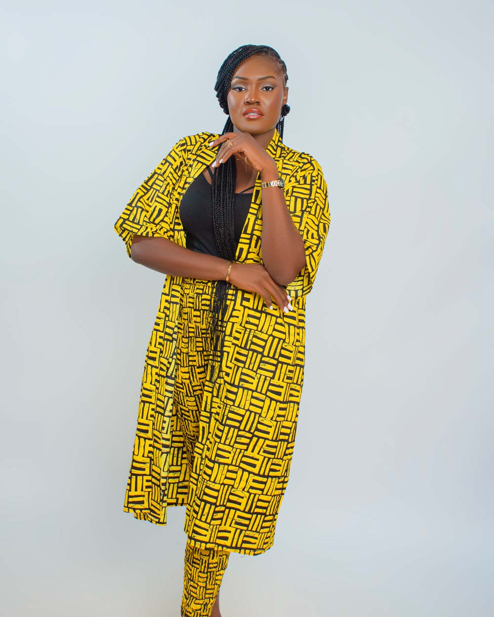 Stylish Ankara Kimono Top With Trouser