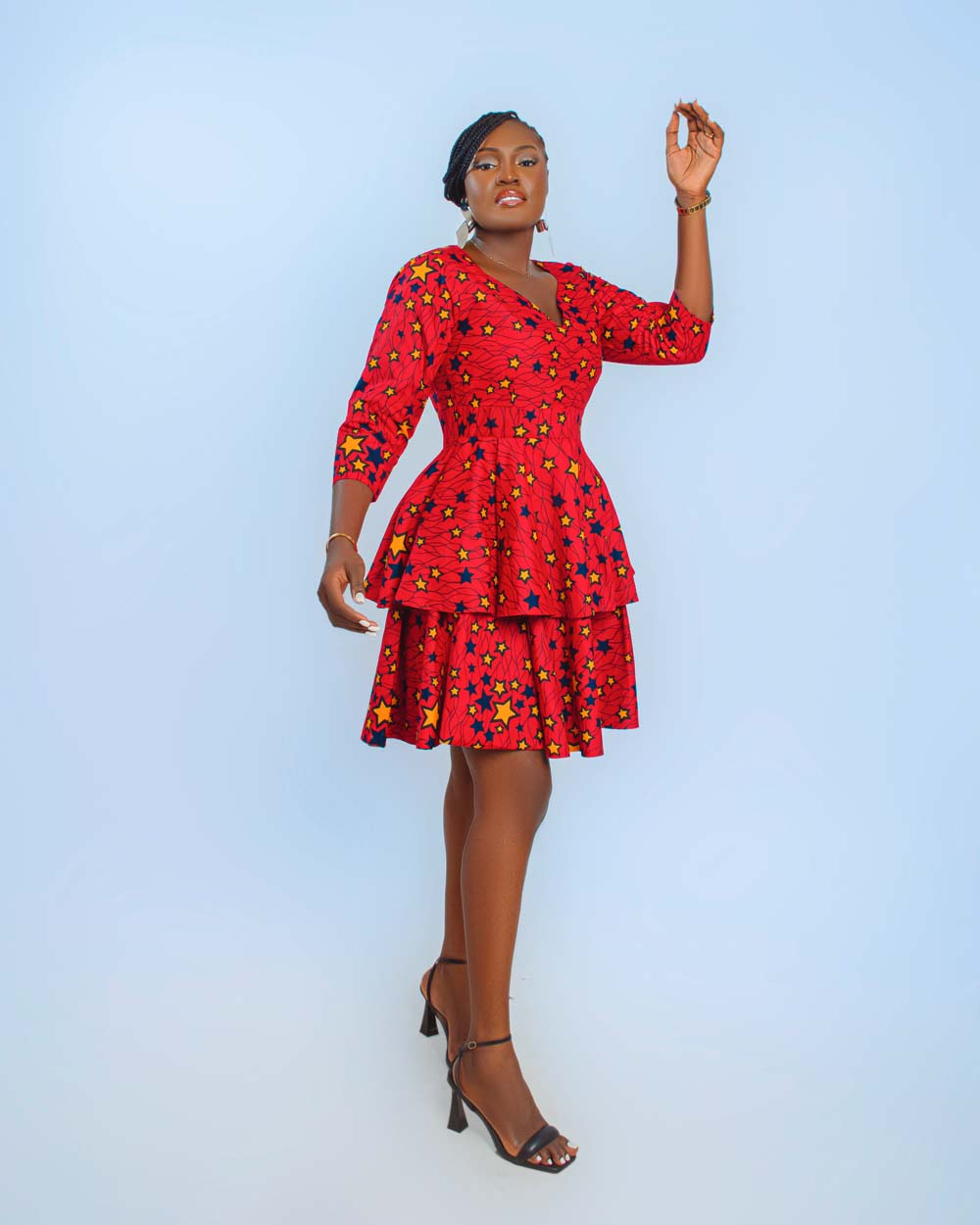 Chic African Print Flay Gown