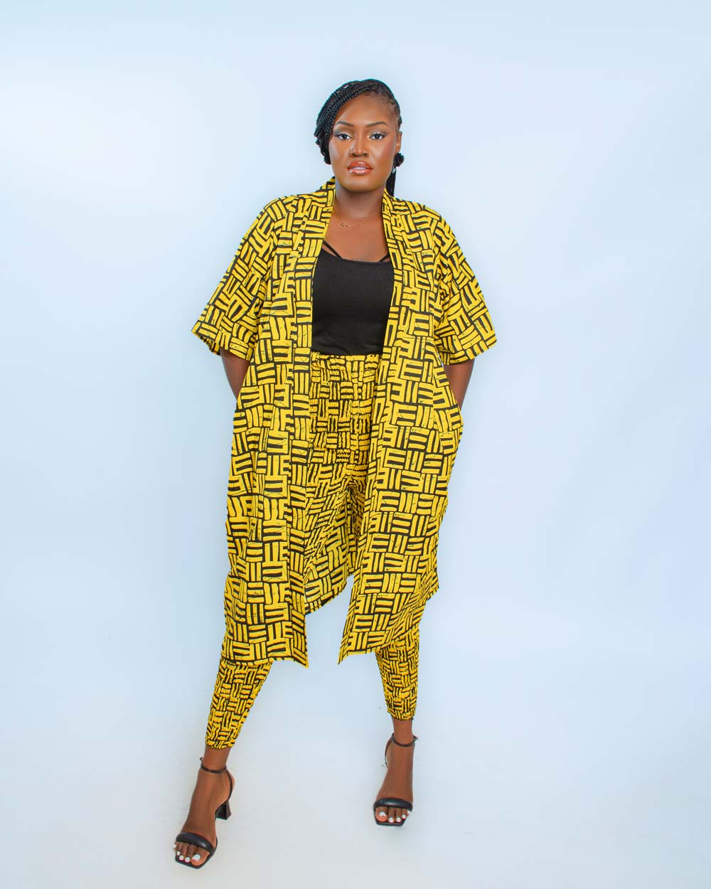 Stylish Ankara Kimono Top With Trouser