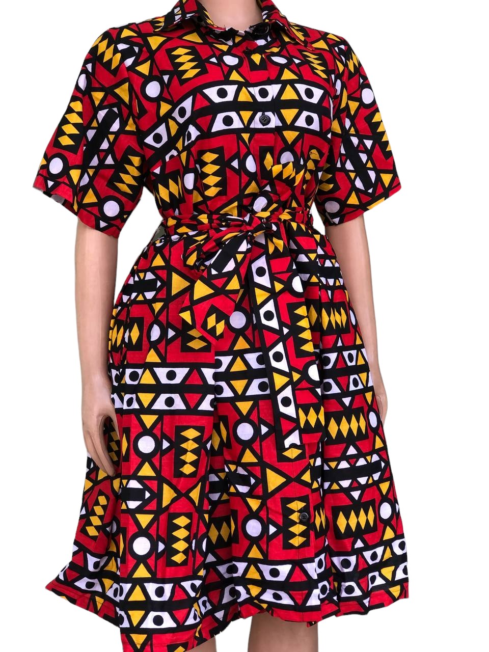 Tribal African Print Midi Dress