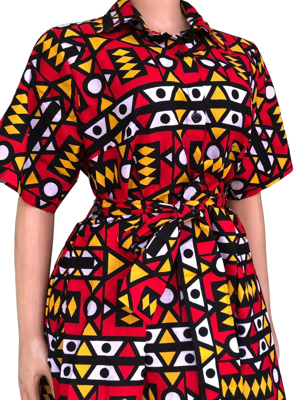 Tribal African Print Midi Dress