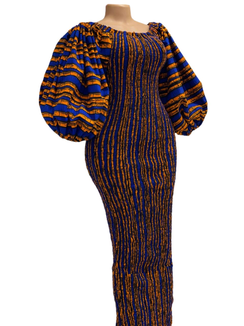 Sugarcane African Print Smocked Dress