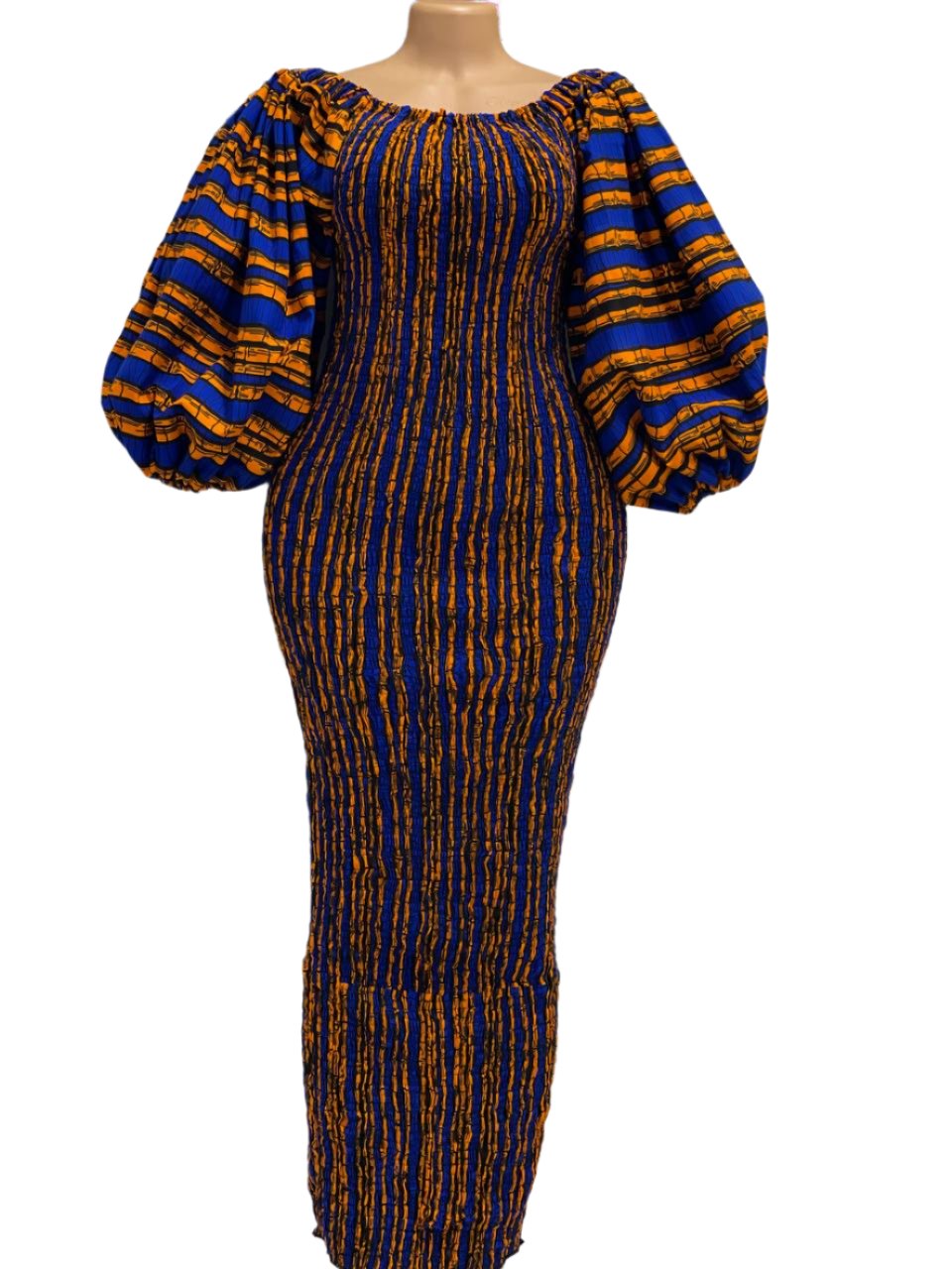 Sugarcane African Print Smocked Dress