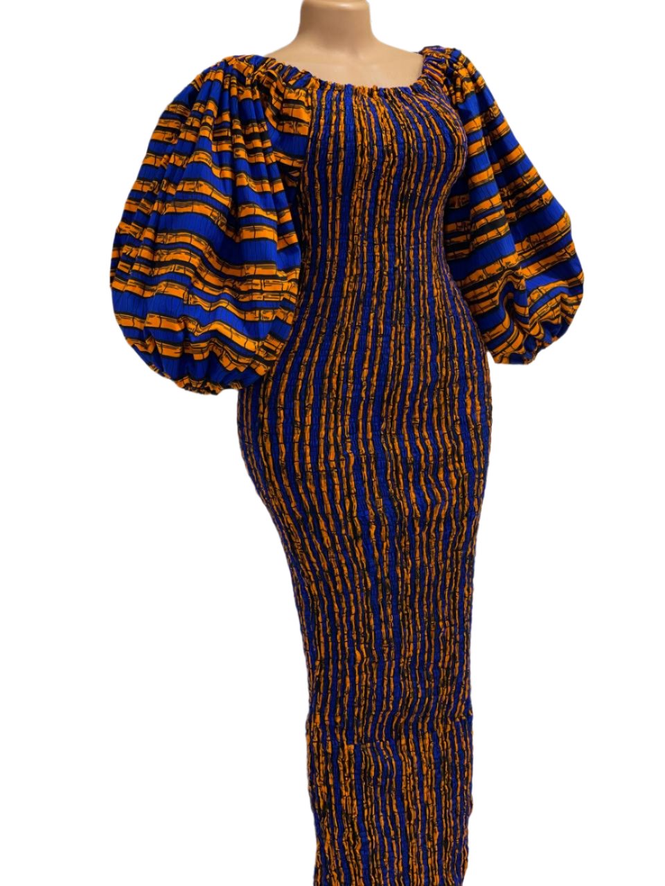 Sugarcane African Print Smocked Dress